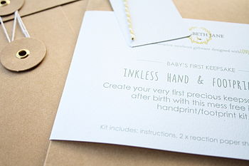 Baby Hand And Foot Inkless Print Certificate, 7 of 8