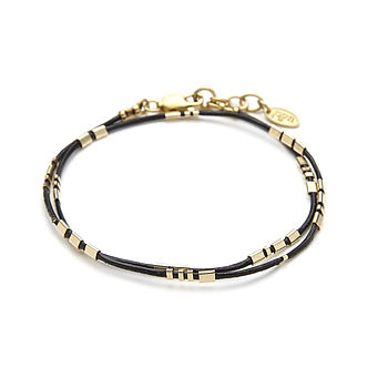 Personalised Ladies Morse Code Gold Wrap Bracelet, 5 of 8