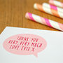 12 Pink Children's Thank You Cards, thumbnail 1 of 3