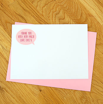 12 Pink Children's Thank You Cards, 2 of 3
