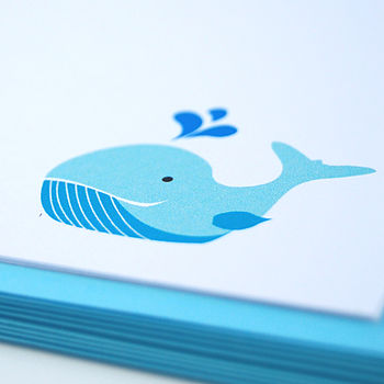 12 Personalised A6 Whale Thank You Cards, 4 of 5