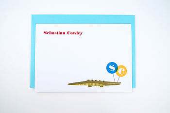 12 Personalised Crocodile Note Cards, 4 of 4