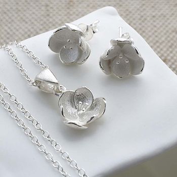 Sterling Silver Blossom Necklace, 3 of 6
