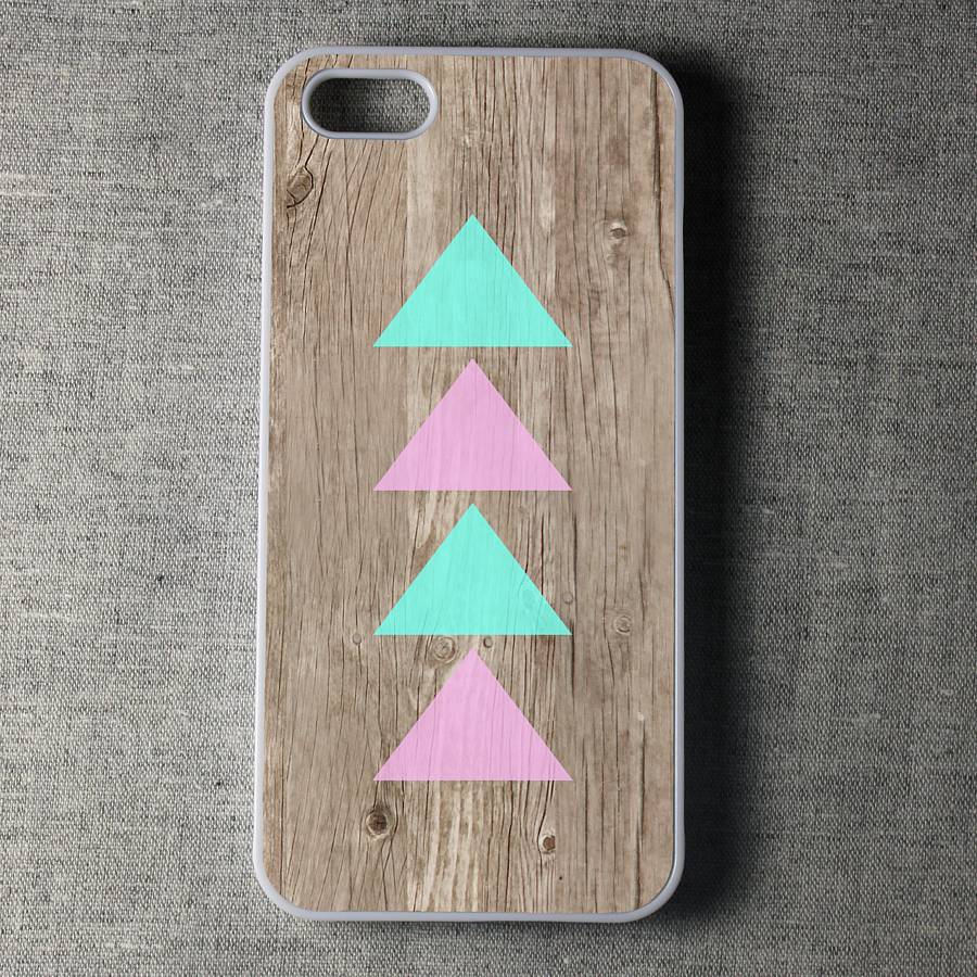 Triangles On Wood Print iPhone Case By Rachel Wren | notonthehighstreet.com