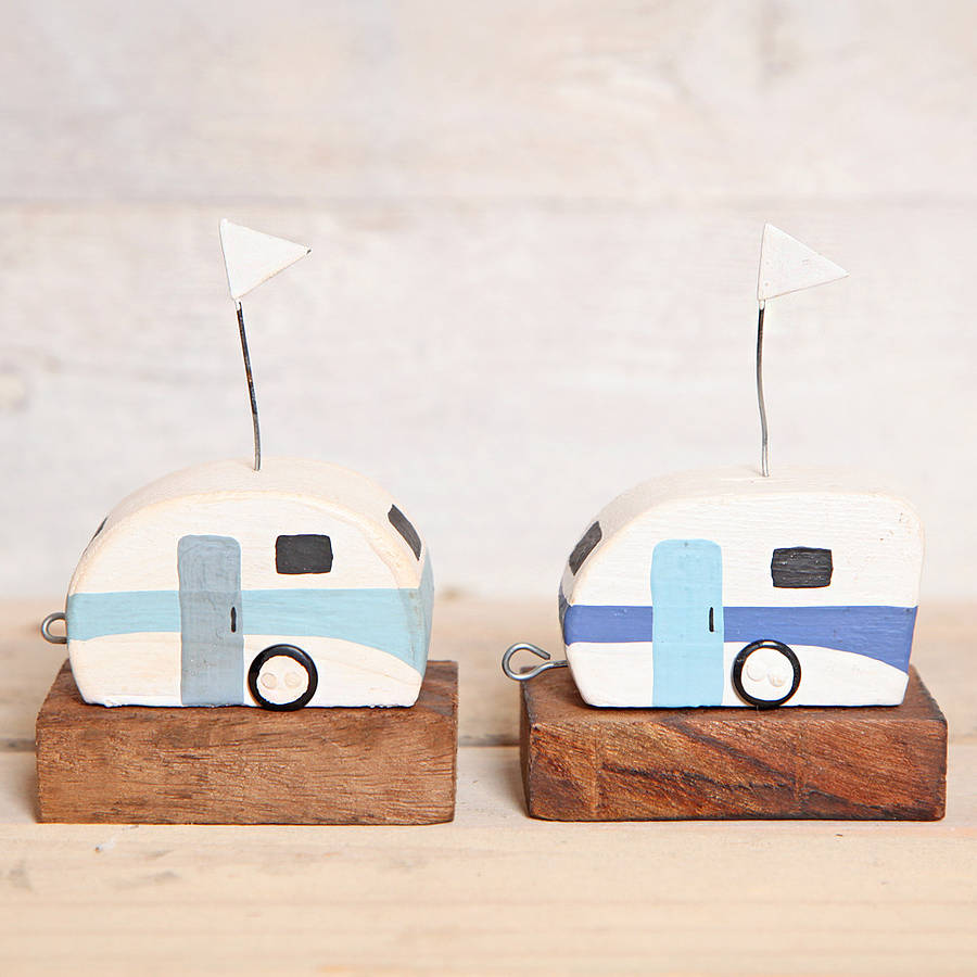 Wooden Caravan Ornament By Red Berry Apple