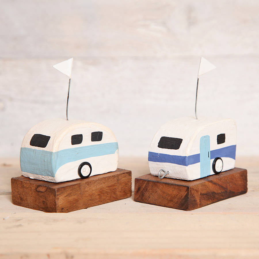 Wooden Caravan Ornament By Red Berry Apple