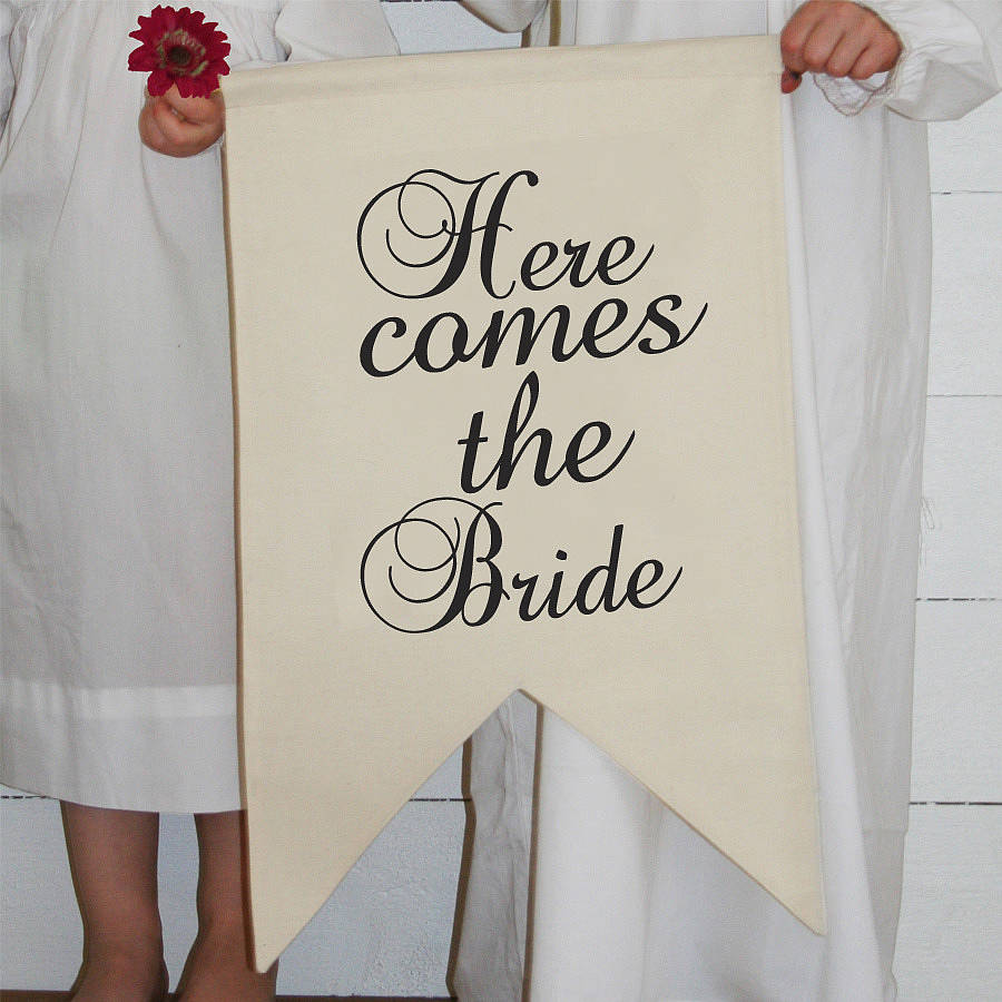  here comes the bride banner by minna s room 