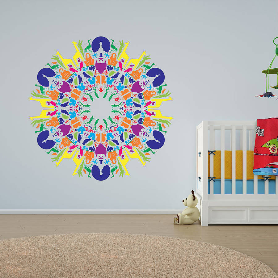 animal kingdom mandala wall art sticker by vinyl revolution