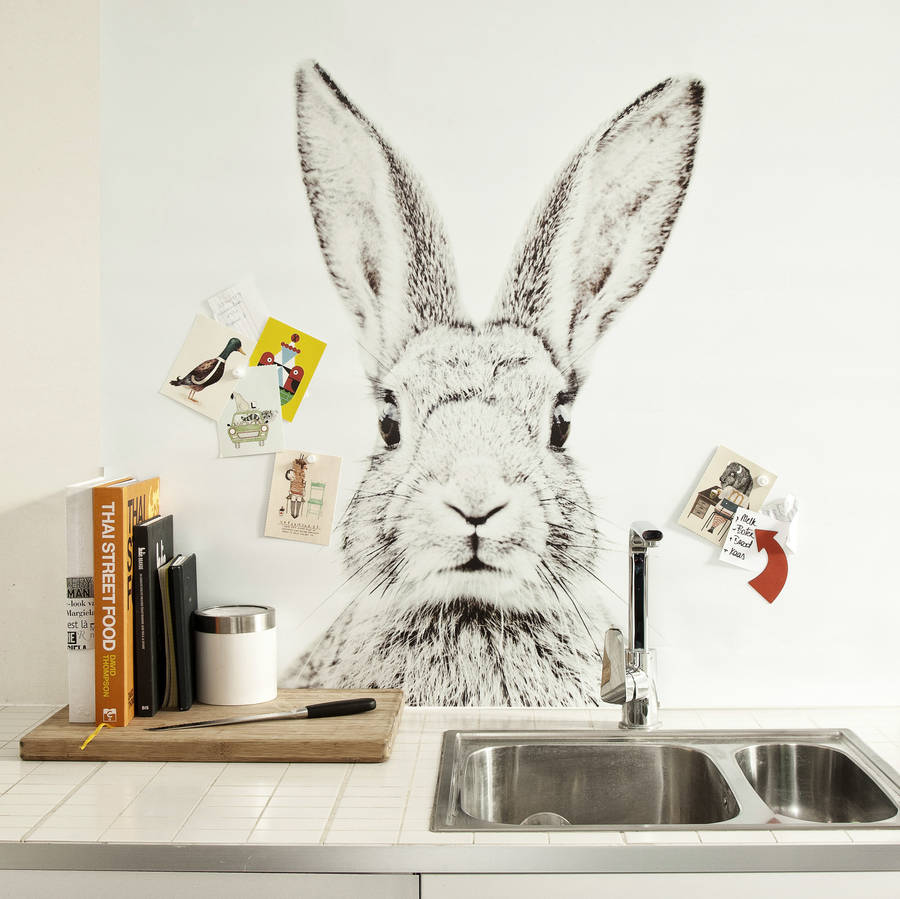 Magnetic wallpaper  Rabbit wallpaper, Animal print wallpaper, Wall murals  diy