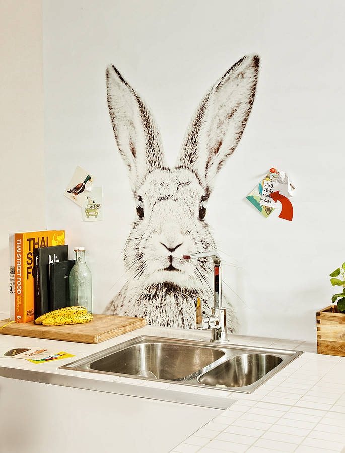 Rabbit Print Magnetic Wallpaper By Sisters Guild 
