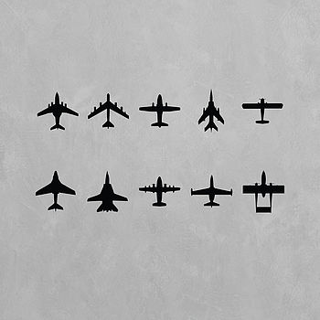 Airplanes Wall Art Decal Pack For Kids, 4 of 5