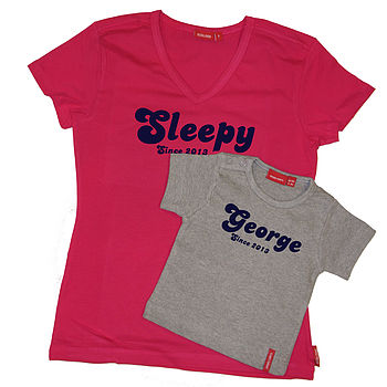 'Mummy Since' And Matching Baby T Shirt, 2 of 8