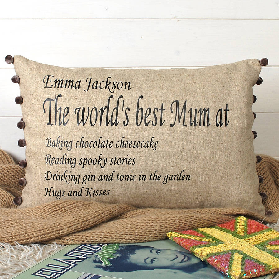 World's Best Mum Cushion By Bags Not War | notonthehighstreet.com