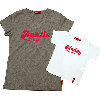 'Mummy Since' And Matching Baby T Shirt, 4 of 8
