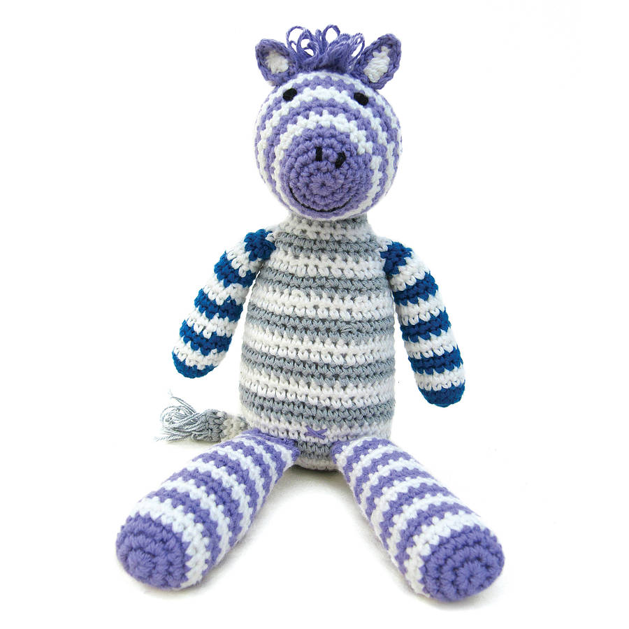 Zara Zebra Hand Crocheted Toy By Sew Heart Felt | notonthehighstreet.com