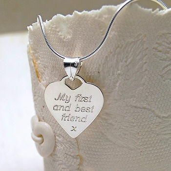Personalised Silver Mum Heart Necklace, 7 of 8