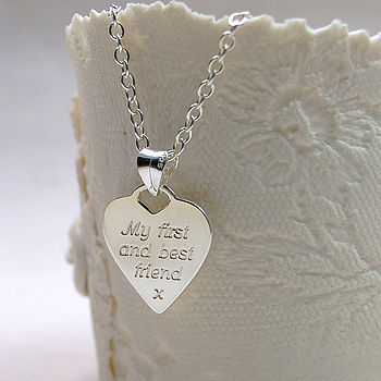 Personalised Silver Mum Heart Necklace, 2 of 8