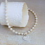 Personalised Pearl And Silver Heart Necklace, thumbnail 3 of 6
