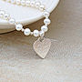 Personalised Pearl And Silver Heart Necklace, thumbnail 5 of 6