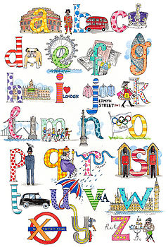 A to Z of London Print, 2 of 2