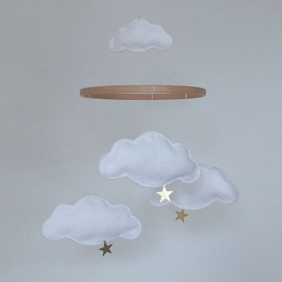 Personalised Multi Cloud And Star Baby Mobile By littlenestbox ...