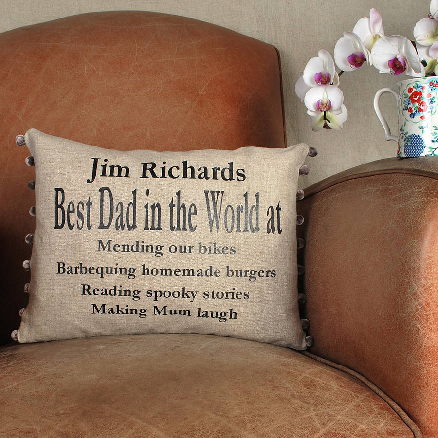 best dad cushion by bags not war | notonthehighstreet.com