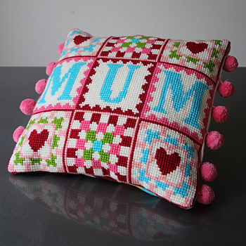 Cross Stitch Mum Granny Square Letterbox Craft Kit, 4 of 7