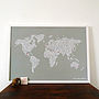 Large Map Of The World With Heart Stickers, thumbnail 1 of 4
