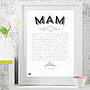'My Mum' Poem Modern Style Art Print, thumbnail 3 of 4
