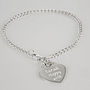 Silver Bracelet With Personalised Charm, thumbnail 1 of 5