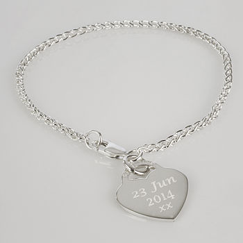 Silver Bracelet With Personalised Charm, 2 of 5