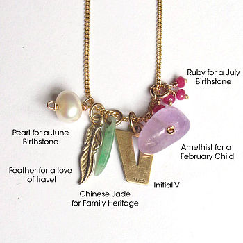 Personalised Family Birthstone Charm Necklace, 3 of 11
