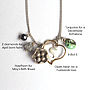 Personalised Family Birthstone Charm Necklace, thumbnail 6 of 11