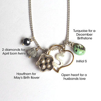 Personalised Family Birthstone Charm Necklace, 6 of 11