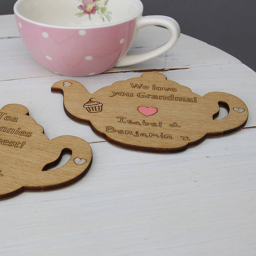 Personalised Teapot Keepsake Coaster By Neltempo