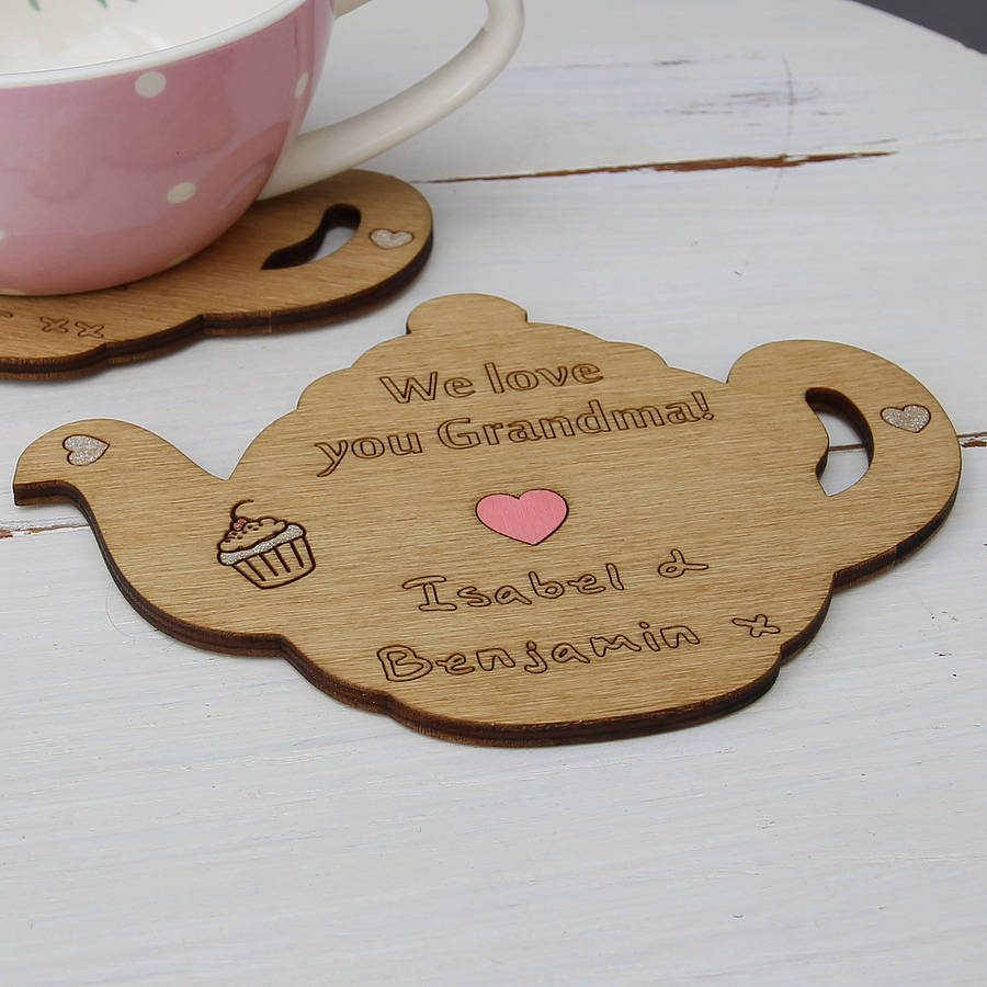 Personalised Teapot Keepsake Coaster By Neltempo