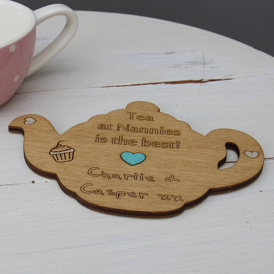 Personalised Teapot Keepsake Coaster By Neltempo