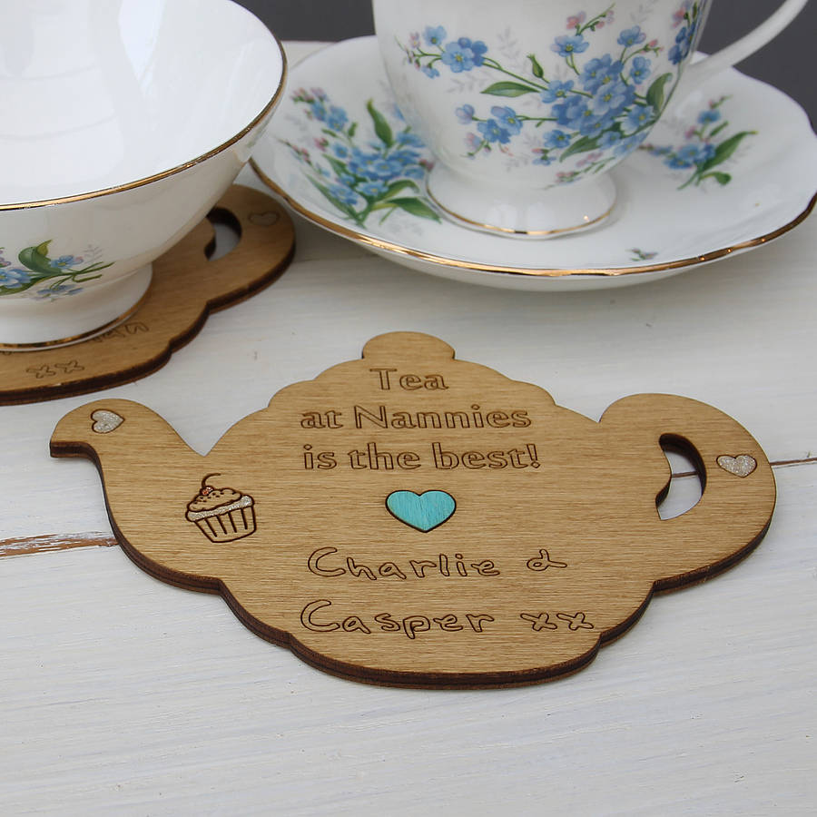 Personalised Teapot Keepsake Coaster By Neltempo