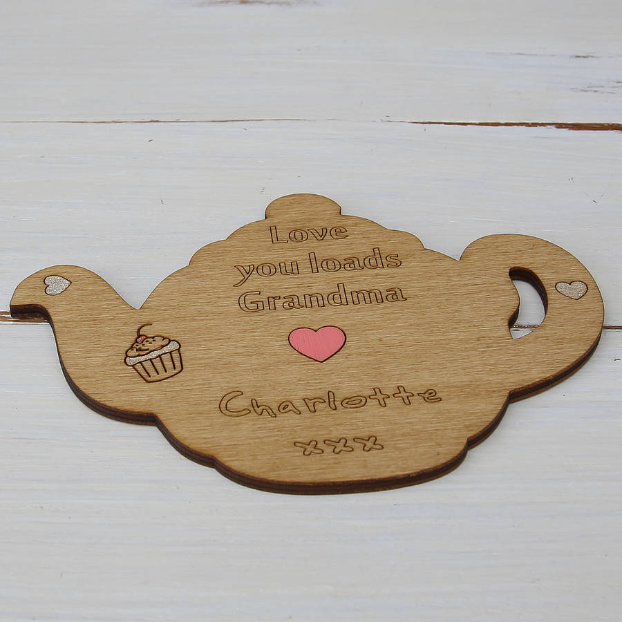 Personalised Teapot Keepsake Coaster By Neltempo