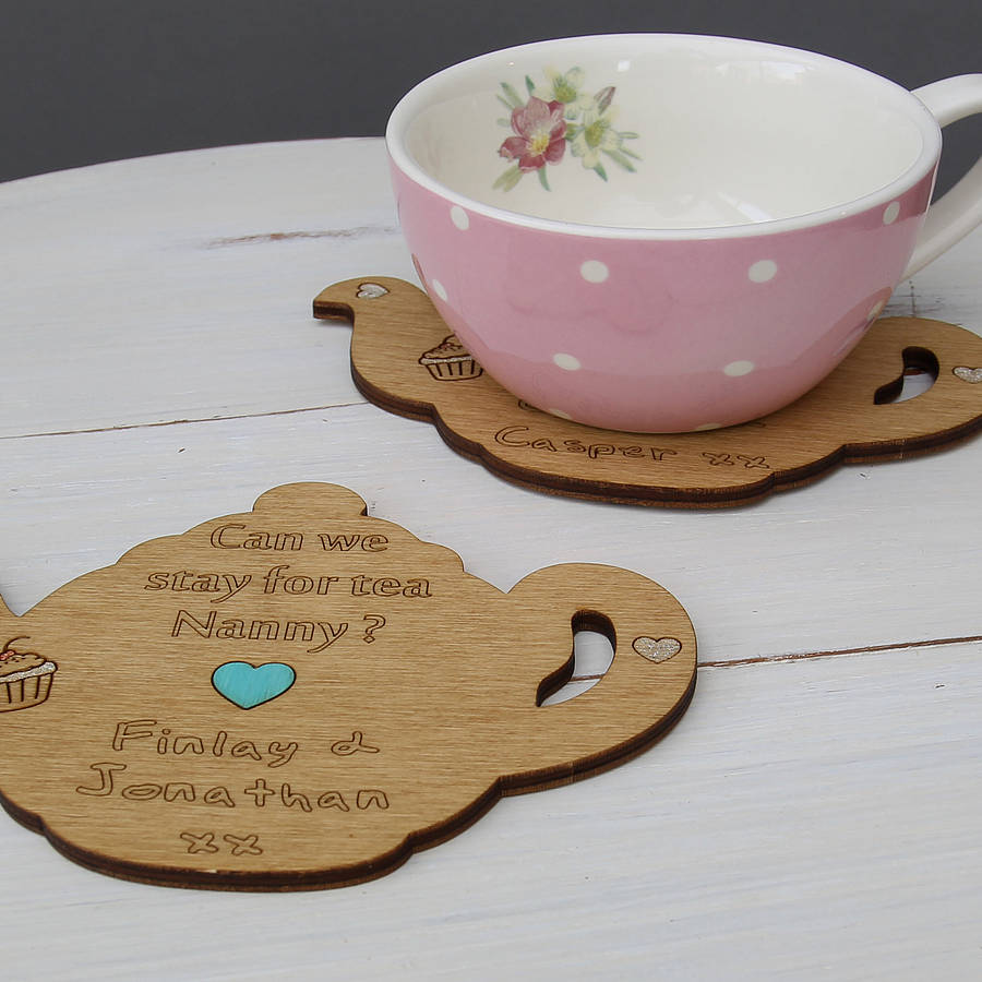 Personalised Teapot Keepsake Coaster By Neltempo