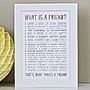 Personalised Friend Print With Friend Poem, thumbnail 8 of 9