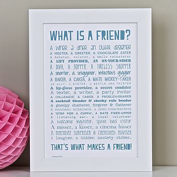 Personalised Friend Print With Friend Poem, 7 of 9