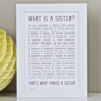 Personalised Sister Print With Sister Poem, 7 of 7