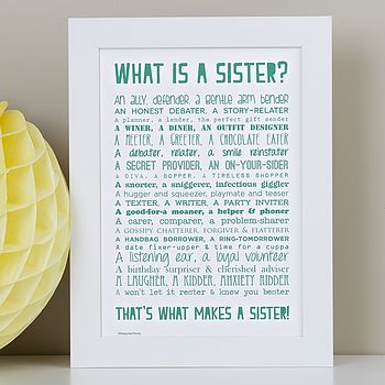 Personalised Sister Print With Sister Poem, 5 of 7