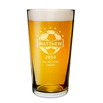 Personalised 'Football' Pint Glass, 2 of 2