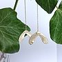 Sterling Silver Sycamore Hanging Earrings, thumbnail 2 of 4