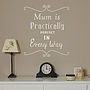 'Practically Perfect' Wall Sticker, thumbnail 2 of 6