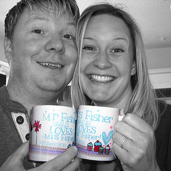 Personalised 'Mr' And 'Mrs' Love Mugs, 11 of 12