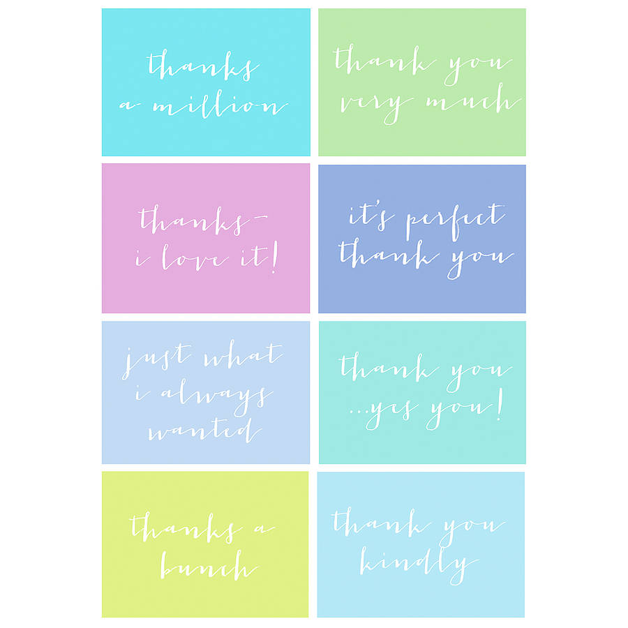 mini 'thank you' notecards by studio 9 ltd | notonthehighstreet.com