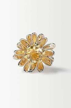 Gilded Silver Golden Citrine Daisy Earrings, 4 of 5